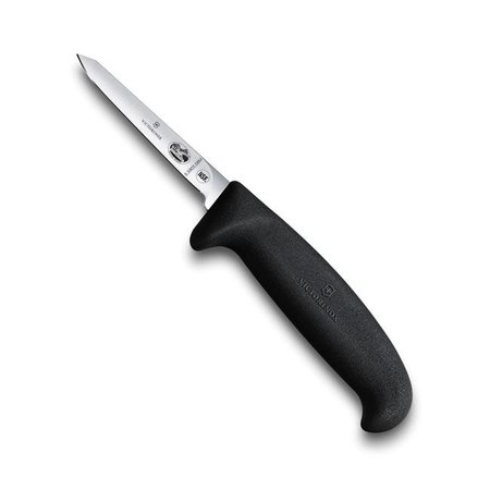 SWISS ARMS Swiss Army Brands VIC-41820 2019 Victorinox Fibrox Pro Slant-Point & Vent Boning Poultry Knife; Black - 3 in. Blade & Medium Handle VIC-41820